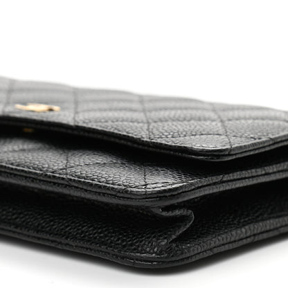 Chanel Caviar Quilted Wallet On Chain WOC Black 11 of 12