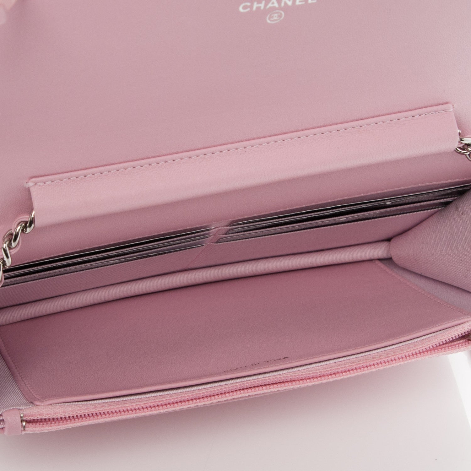 Chanel Calfskin Crystal Studded Boy Wallet On Chain WOC Pink 5 of 8