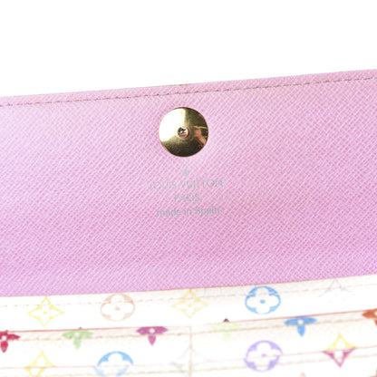 Louis Vuitton Monogram Multicolor Sarah Wallet White Litchi 5 of 13
