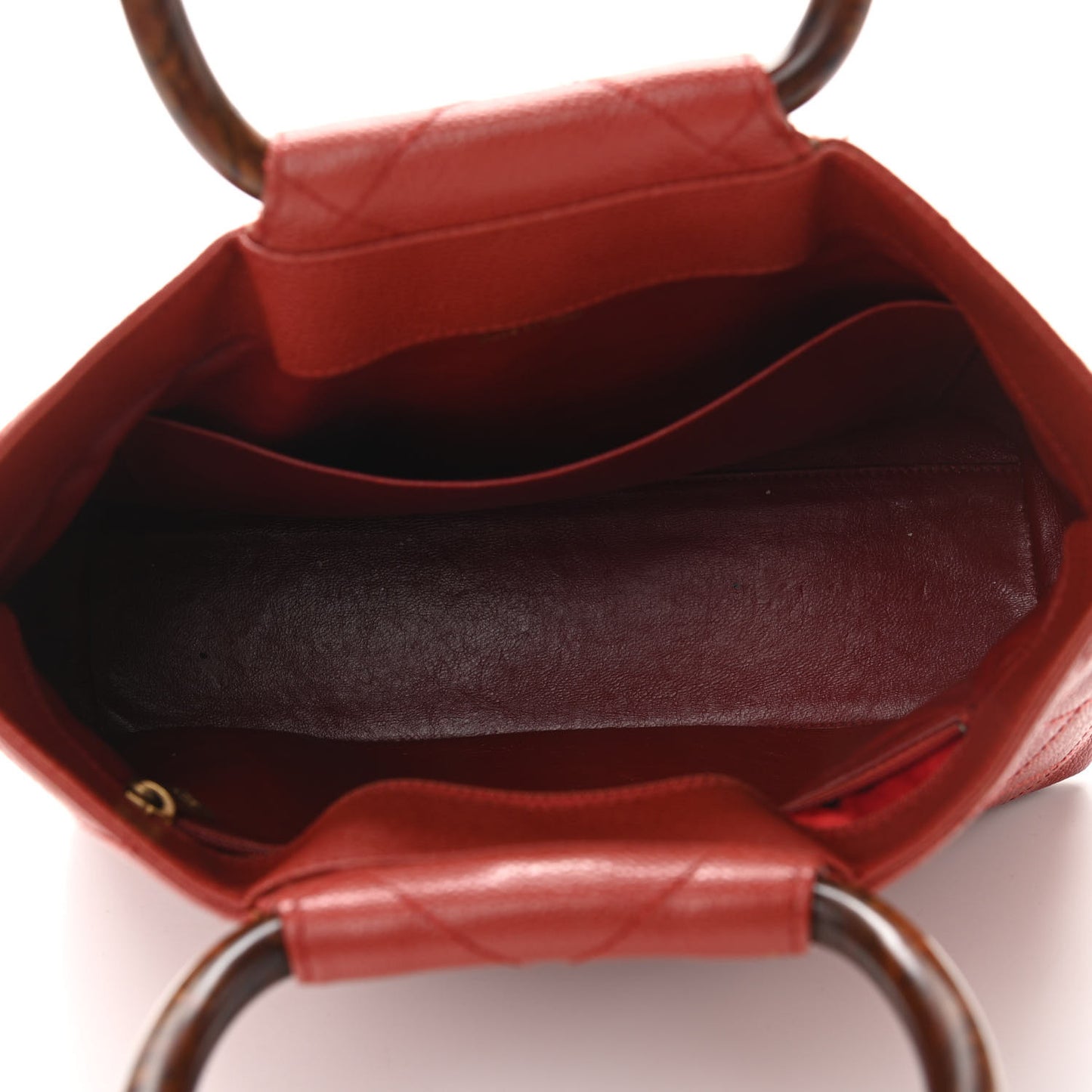 Caviar Tortoise CC Handle Tote Red