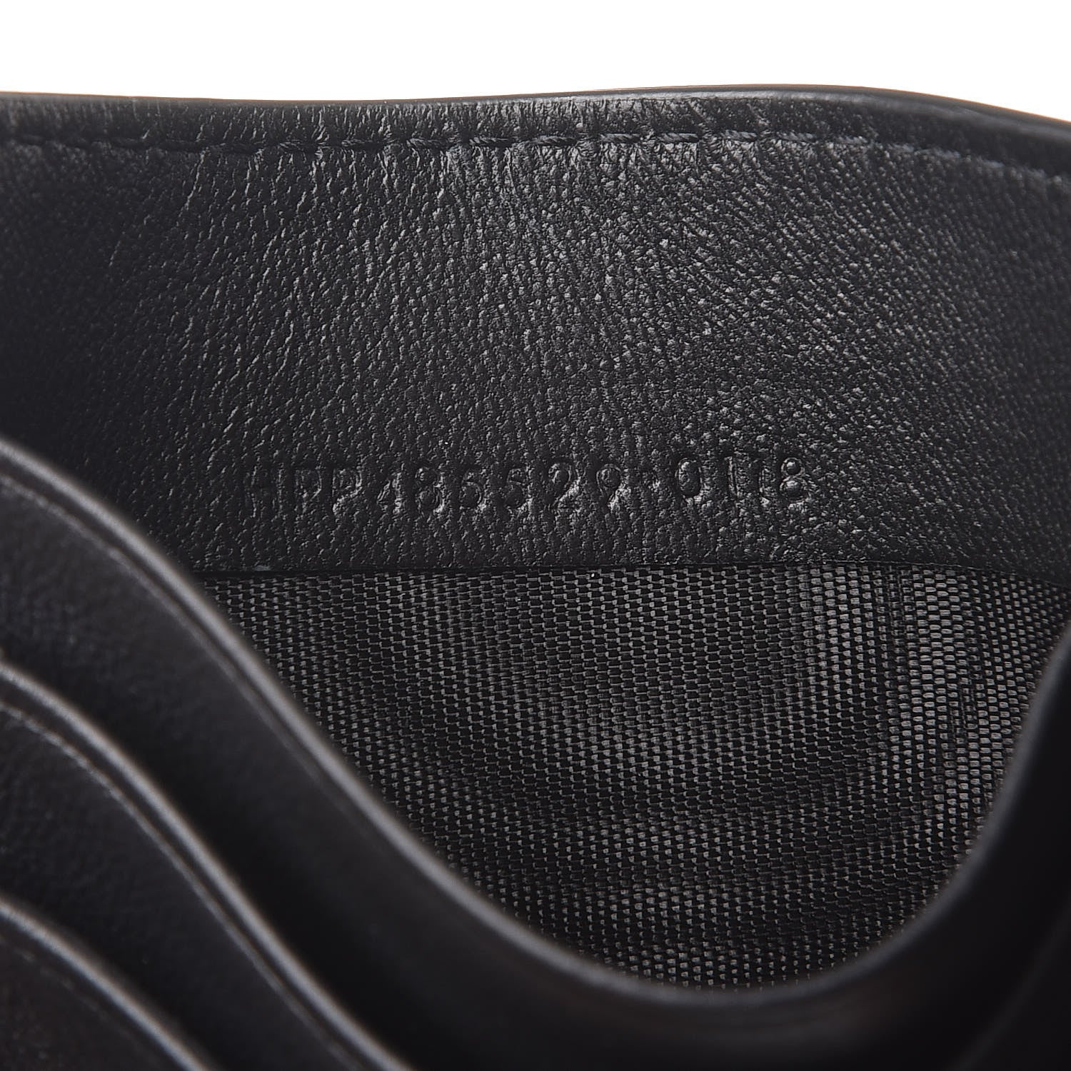 Saint Laurent Calfskin Embroidered Bill Clip Card Case Black 5 of 9