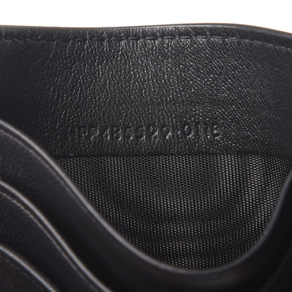 Saint Laurent Calfskin Embroidered Bill Clip Card Case Black 5 of 9