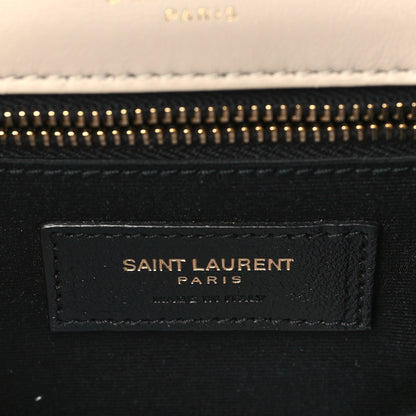 Saint Laurent Lambskin Matelasse Monogram Medium Niki Chain Satchel Ivory 6 of 9