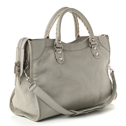 Balenciaga Chevre Silver Metallic Edge Hardware City Gris Glace 4 of 14