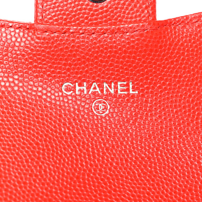 Chanel Caviar Flat Chevron Quilted Flap Card Holder Pink 6 of 9