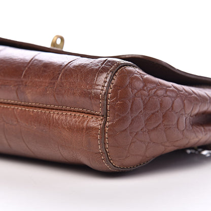 Mulberry Nappa Crocodile Embossed Small Lily Flap Oak 15 of 16