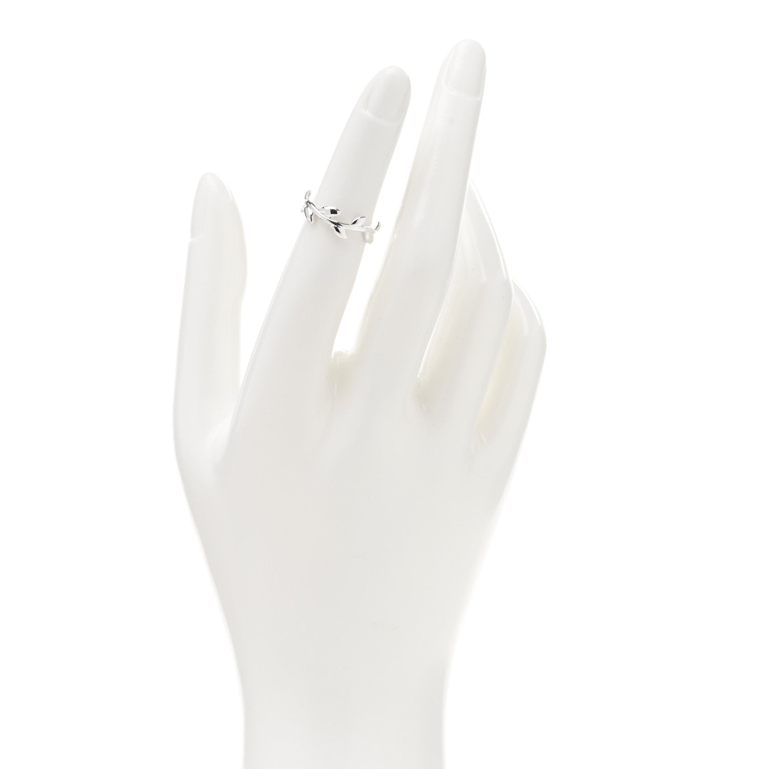 Tiffany Sterling Silver Paloma Picasso Narrow Olive Leaf Band Ring 47 4 2 of 5