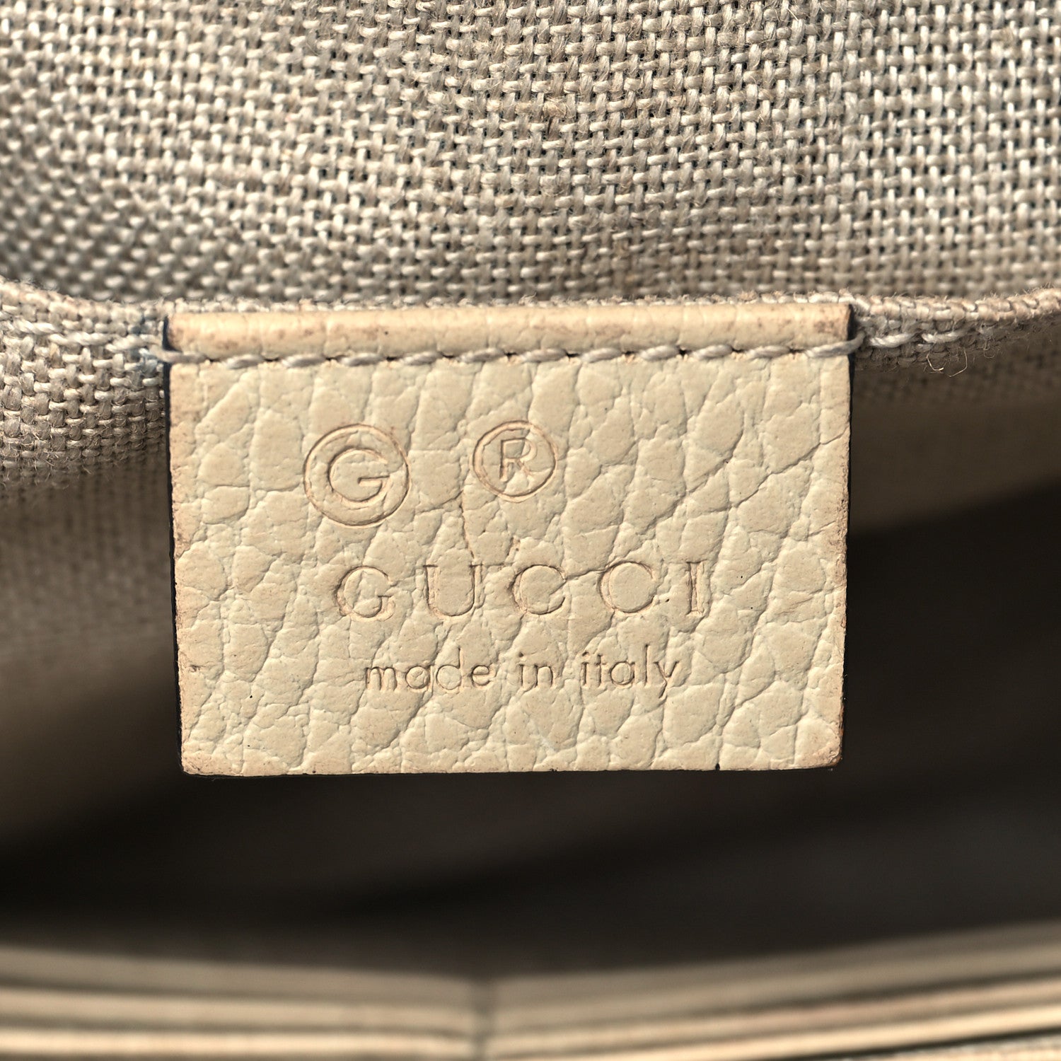 Gucci Monogram Dollar Calfskin Mini Bree Messenger Bag Beige Ebony Avoire 6 of 17