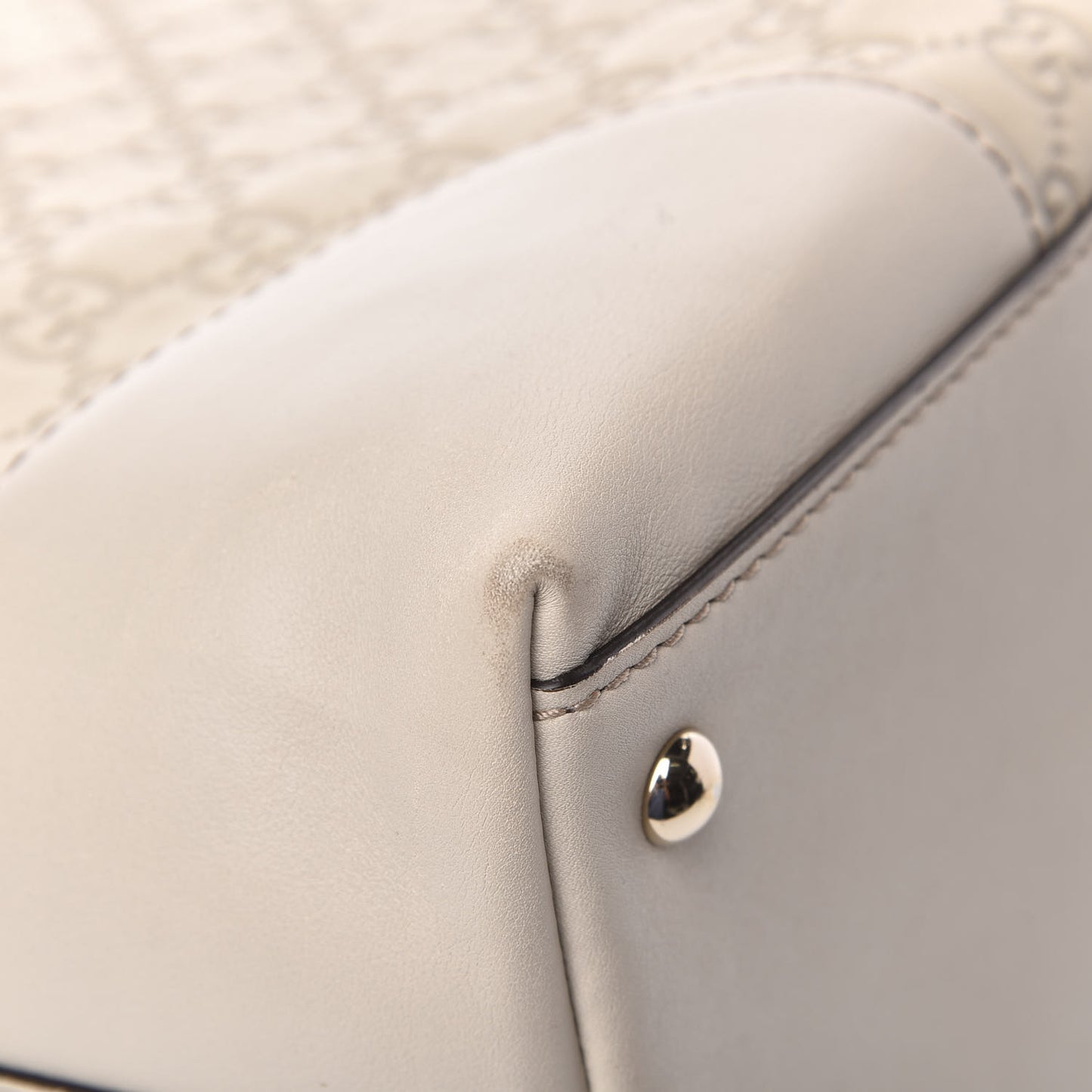 Guccissima Medium Lovely Heart Hobo Off White