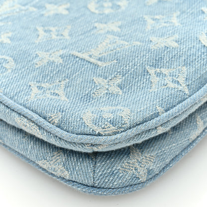 Louis Vuitton Monogram Denim Liv Pochette Sky Blue 10 of 10