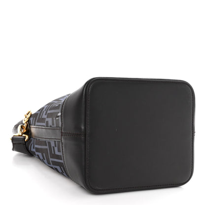Fendi Mesh Vitello Grace F is Fendi FF 1974 Grande Mon Tresor Bucket Bag Azzurro Black Ebano 4 of 10
