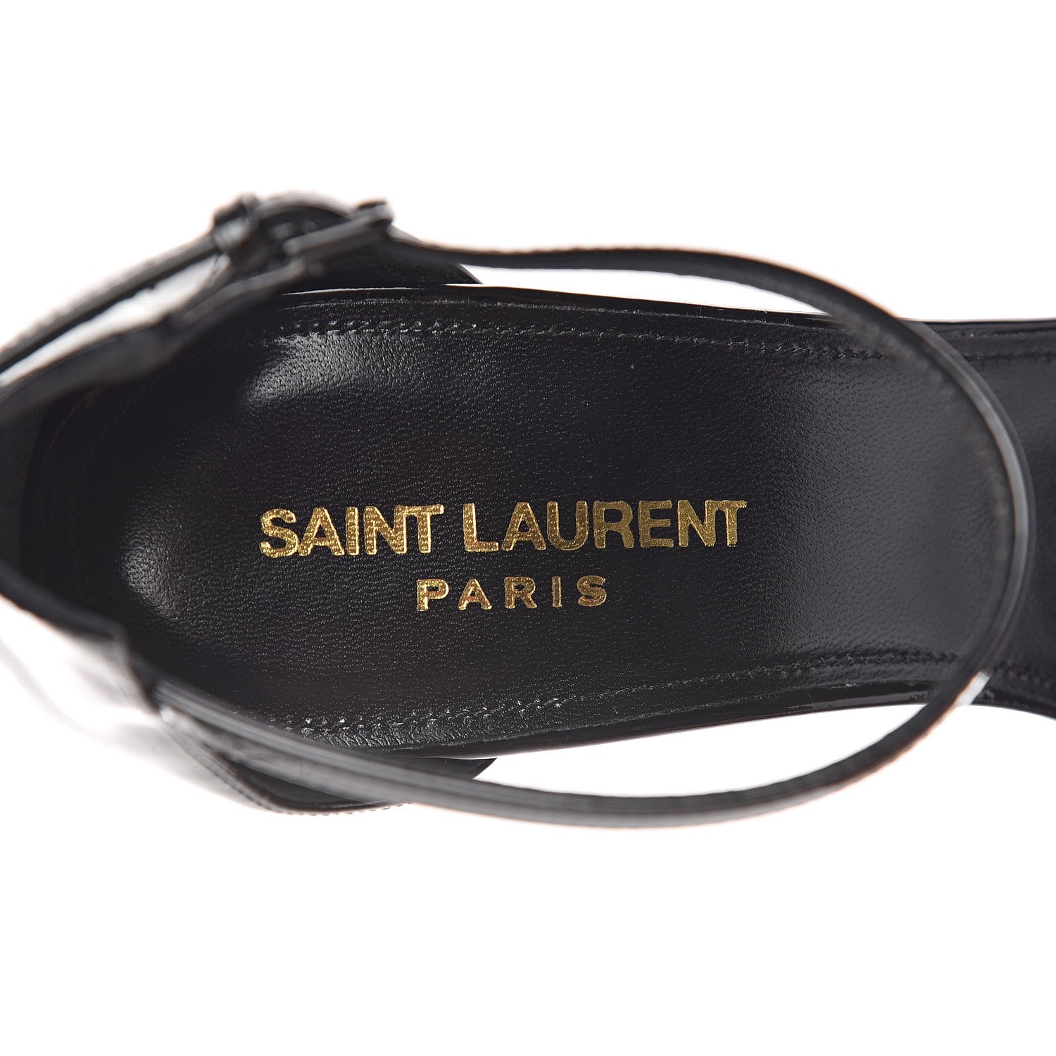 Saint Laurent Patent Calfskin Opyum Sandals 39 Black 7 of 10