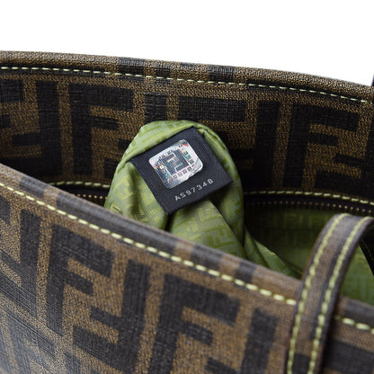 Fendi Zucca Spalmati Medium Roll Tote Tobacco Green 9 of 10