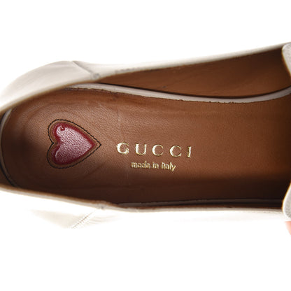 Gucci Calfskin Web Peyton Loafer Pumps 37 Ivory 9 of 11