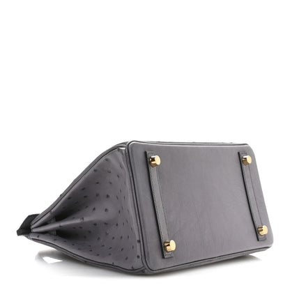 Hermes Ostrich Birkin 25 Gris Agate 4 of 11