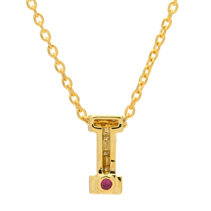 Roberto Coin 18K Yellow Gold Diamond Love Letter I Pendant Necklace 4 of 4