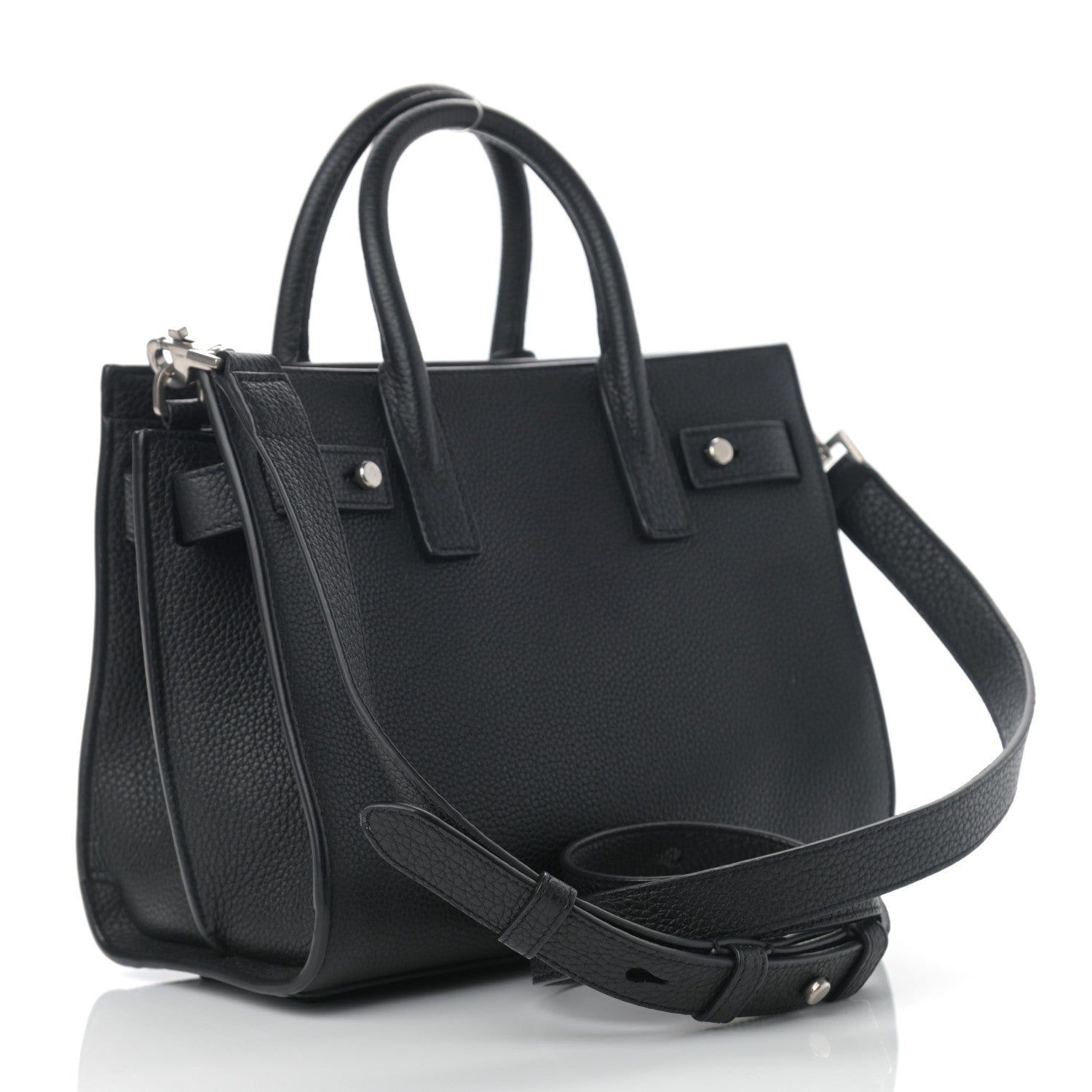 Saint Laurent Grained Calfskin Nano Sac De Jour Souple Black 3 of 10