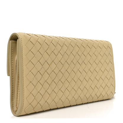 Bottega Veneta Nappa Intrecciato Continental Flap Wallet New Sand 3 of 11
