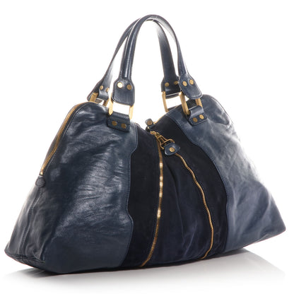 Jimmy Choo Leather Suede Malindi Navy 3 of 7