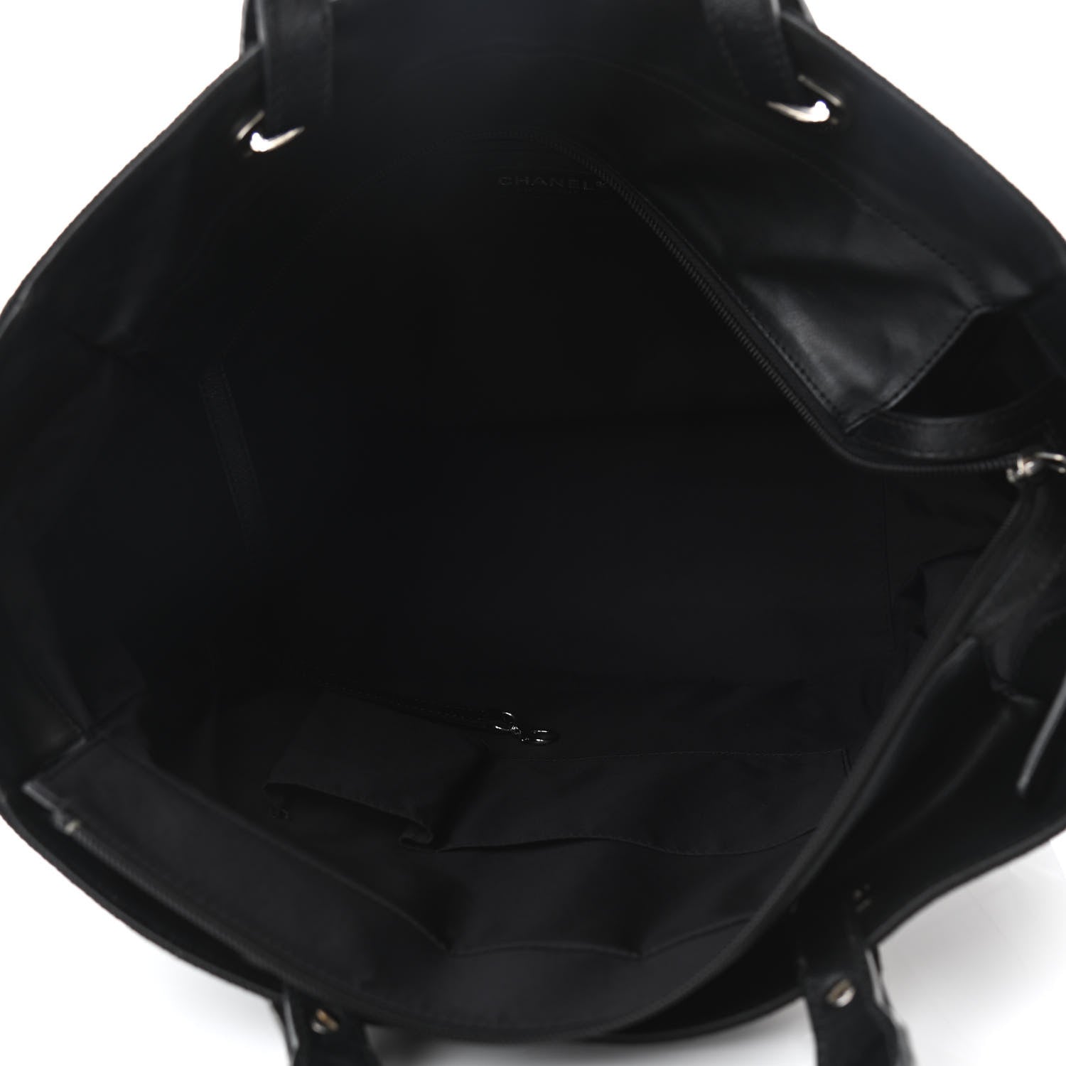Chanel Coated Canvas Quilted Large Paris Biarritz Tote Black 5 of 12