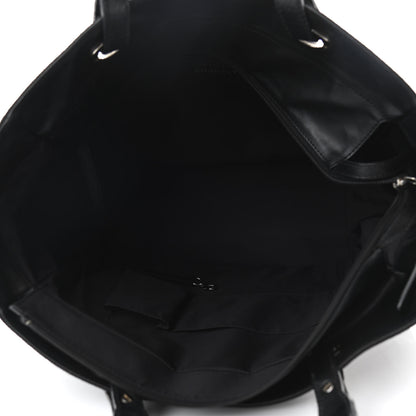 Chanel Coated Canvas Quilted Large Paris Biarritz Tote Black 5 of 12