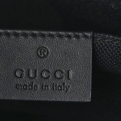 Gucci GG Supreme Monogram Selleria Calfskin Web New Web Cosmetic Case Black 6 of 9