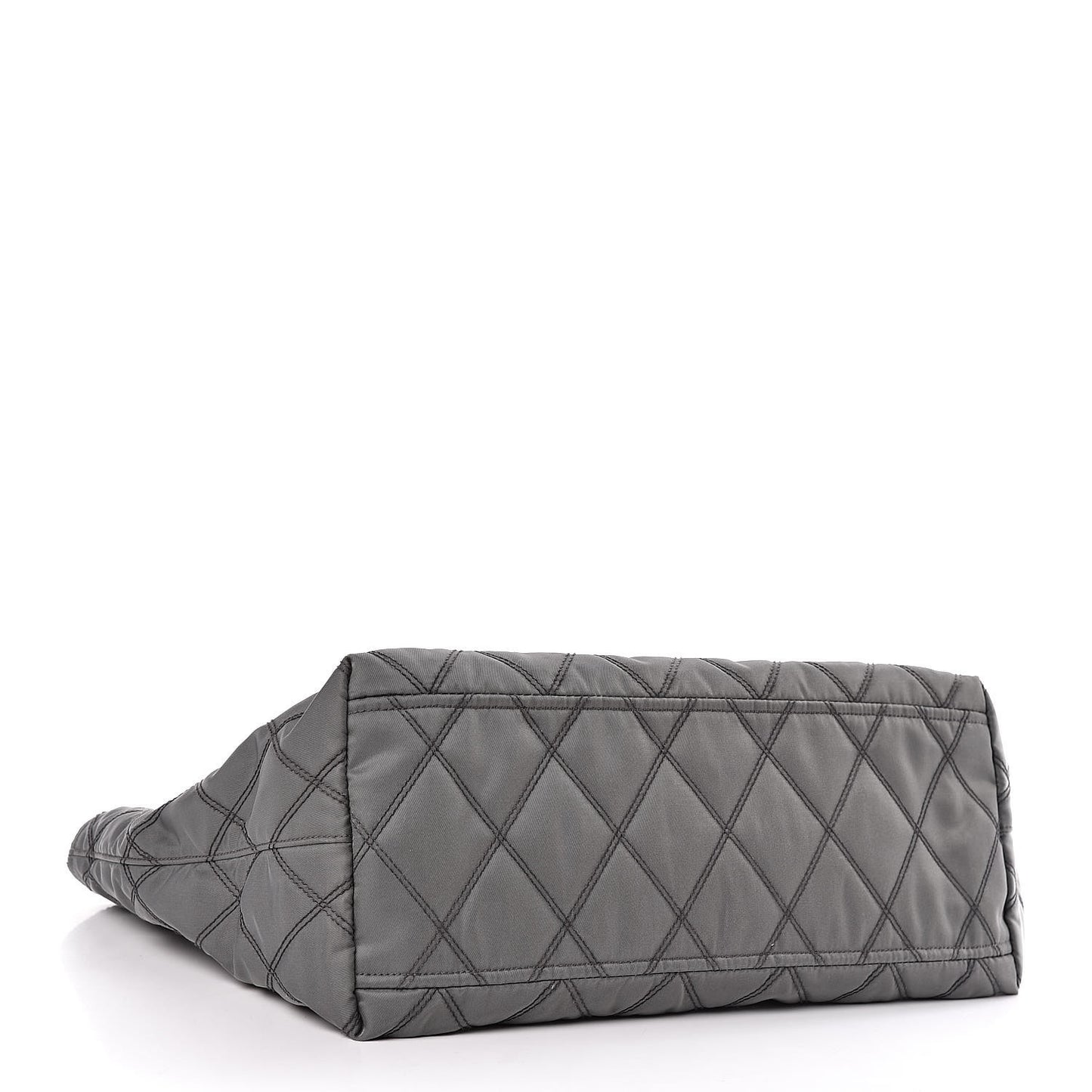 Nylon Tessuto Impuntu Quilted Shopper Tote Ardesia