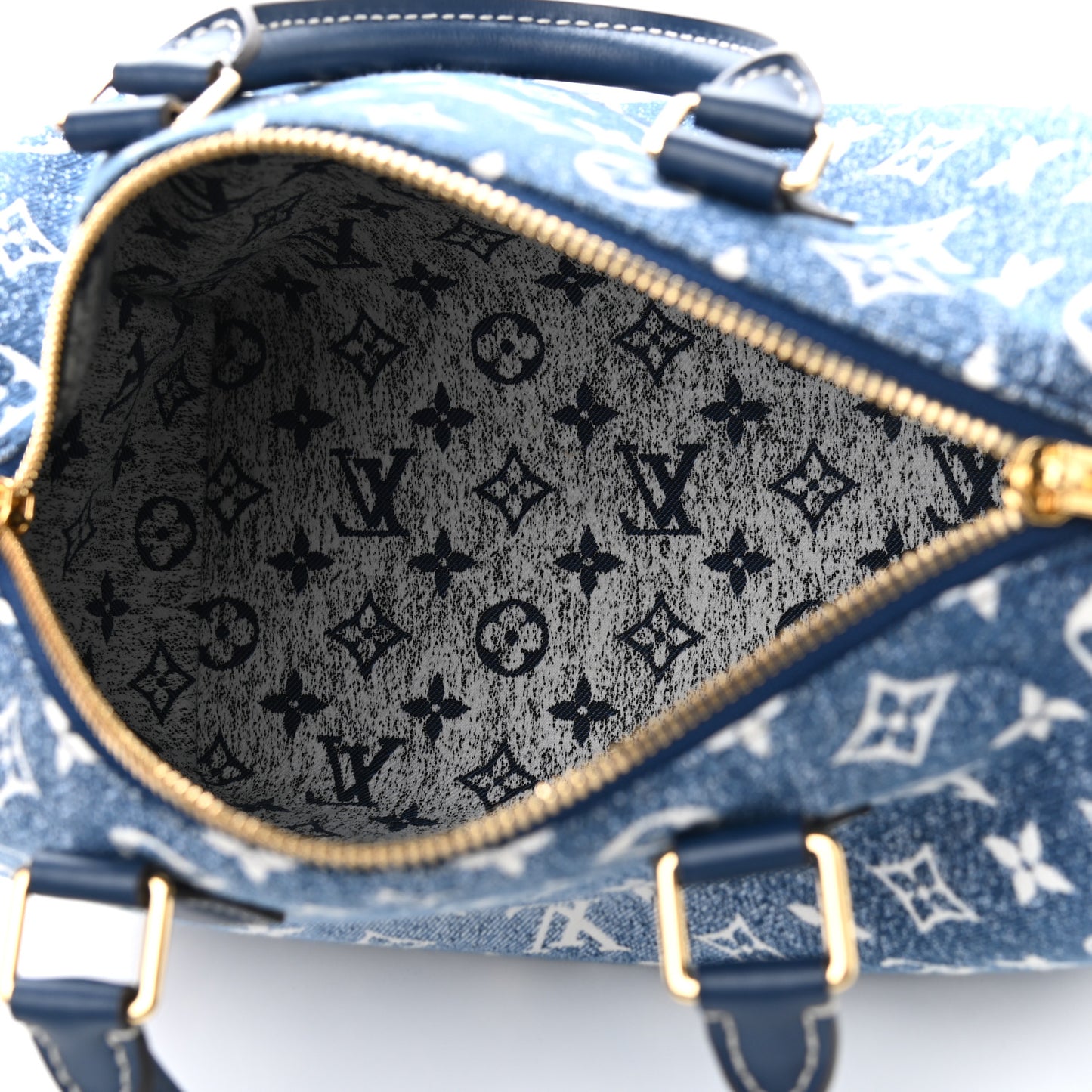 Monogram Jacquard Denim Speedy Bandouliere 25 Bleu