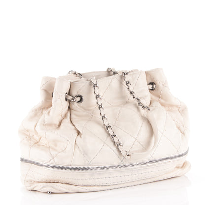 Chanel Lambskin Expandable Tote White 3 of 7