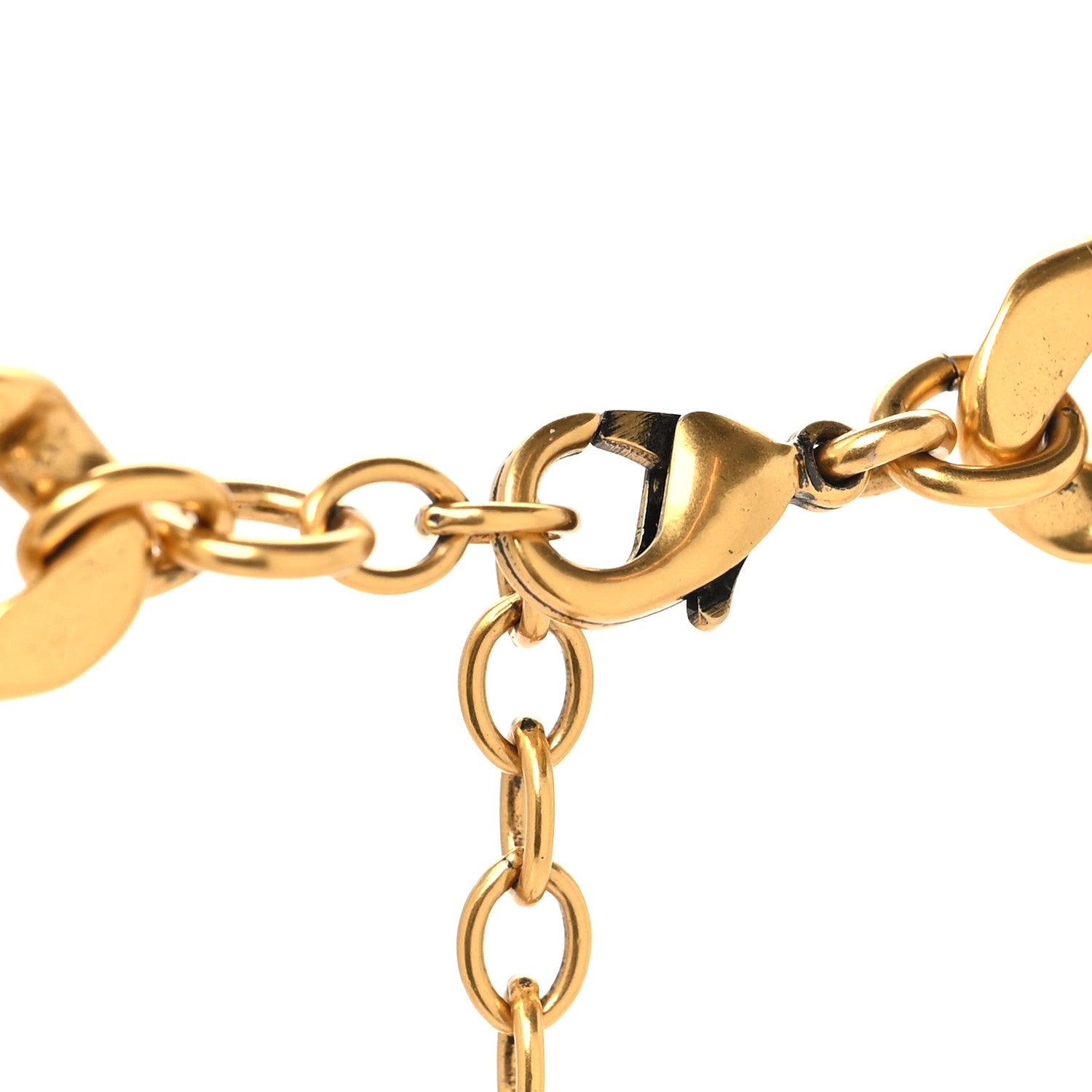 Christian Dior Metal CD Choker Necklace Aged Gold 4 of 5