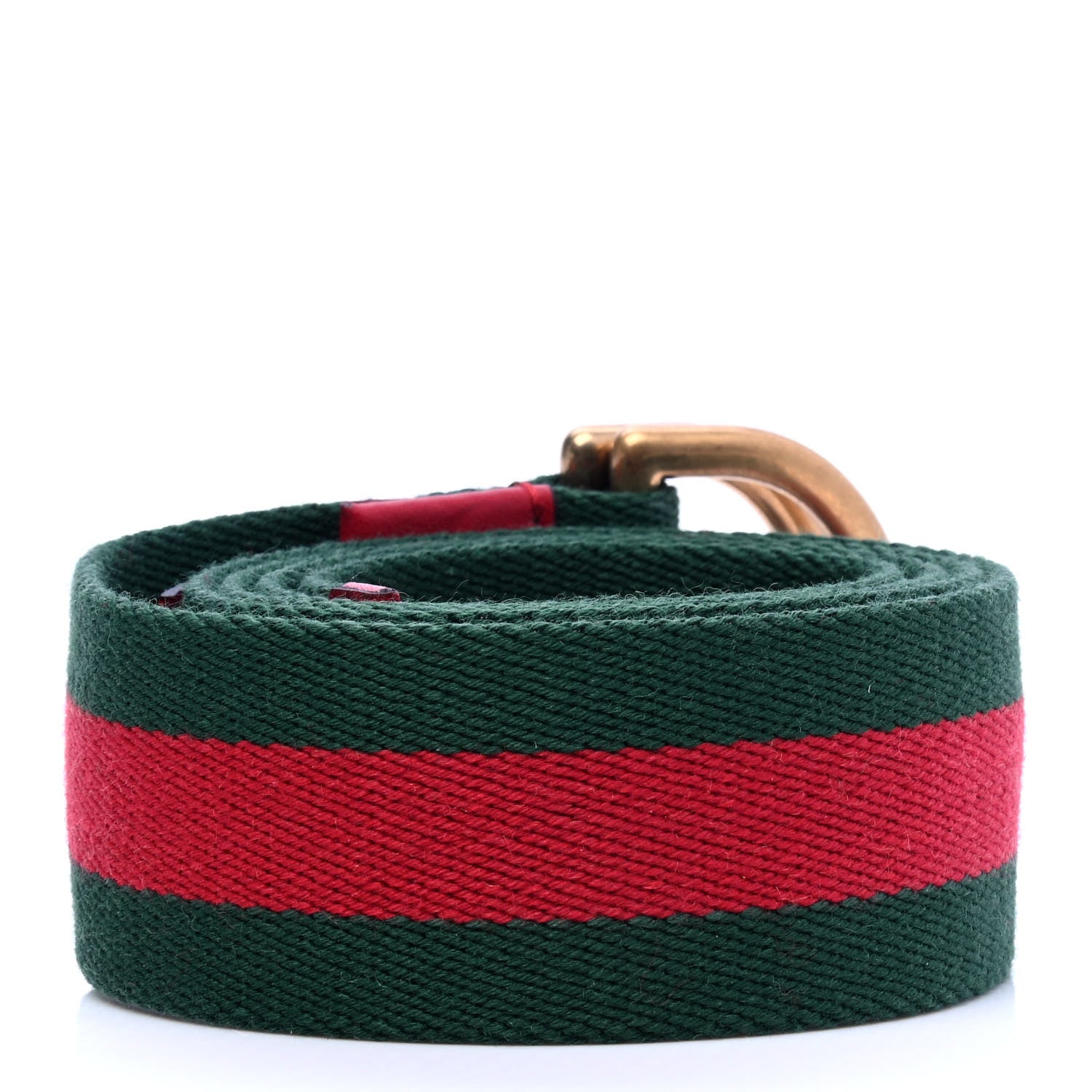 Gucci Web Feline D Ring Belt 90 36 Red Green 2 of 4