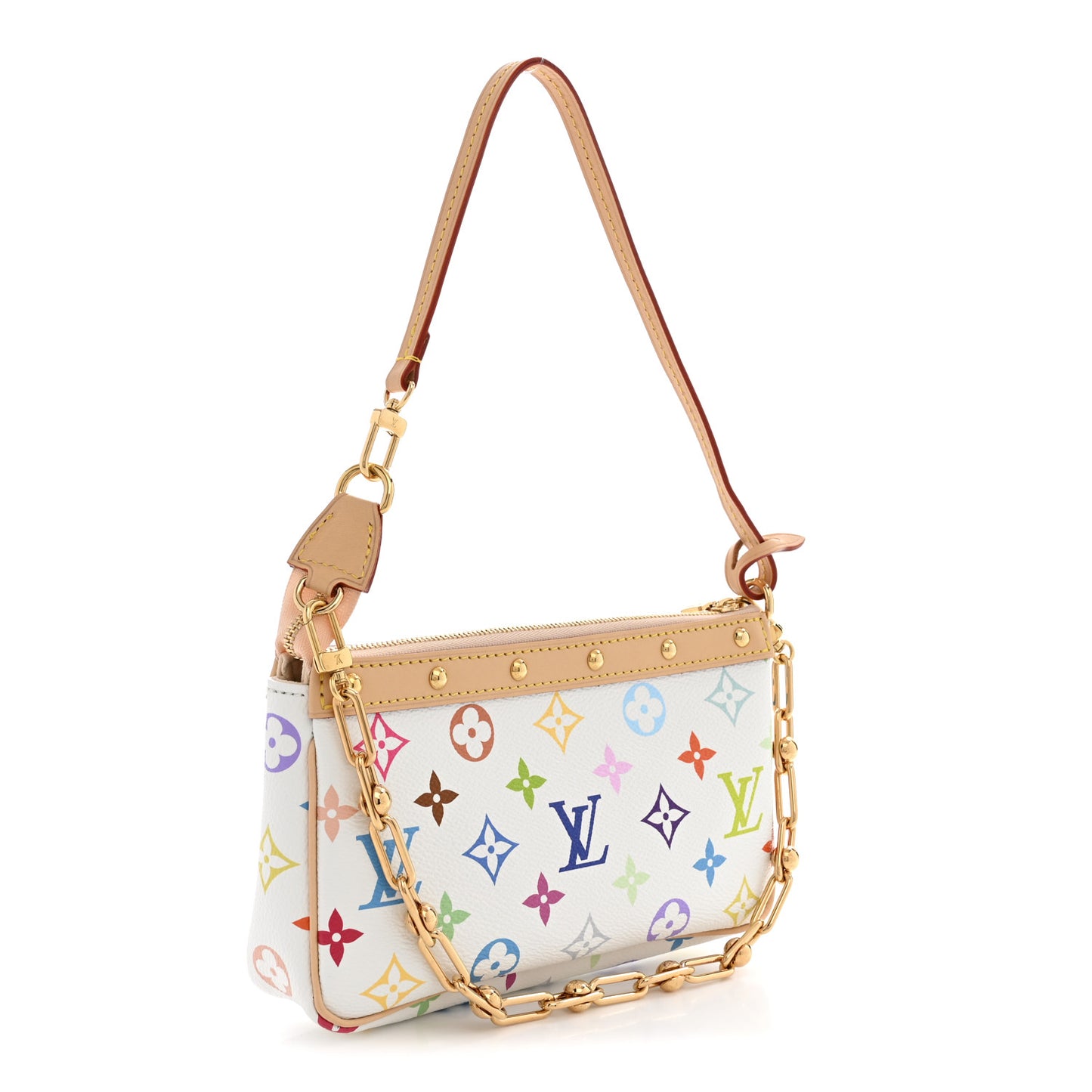 LV X TM Monogram Multicolor Pochette Accessories White