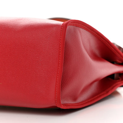 Hermes Toile H Berline Vache Hunter Herbag Zip PM 31 Rouge Piment Ecru 11 of 14