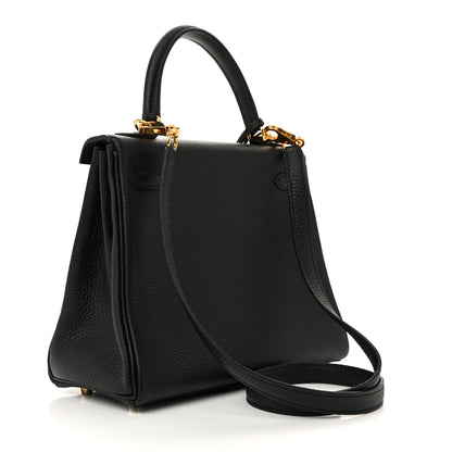 Hermes Togo Kelly Retourne 25 Black 3 of 11