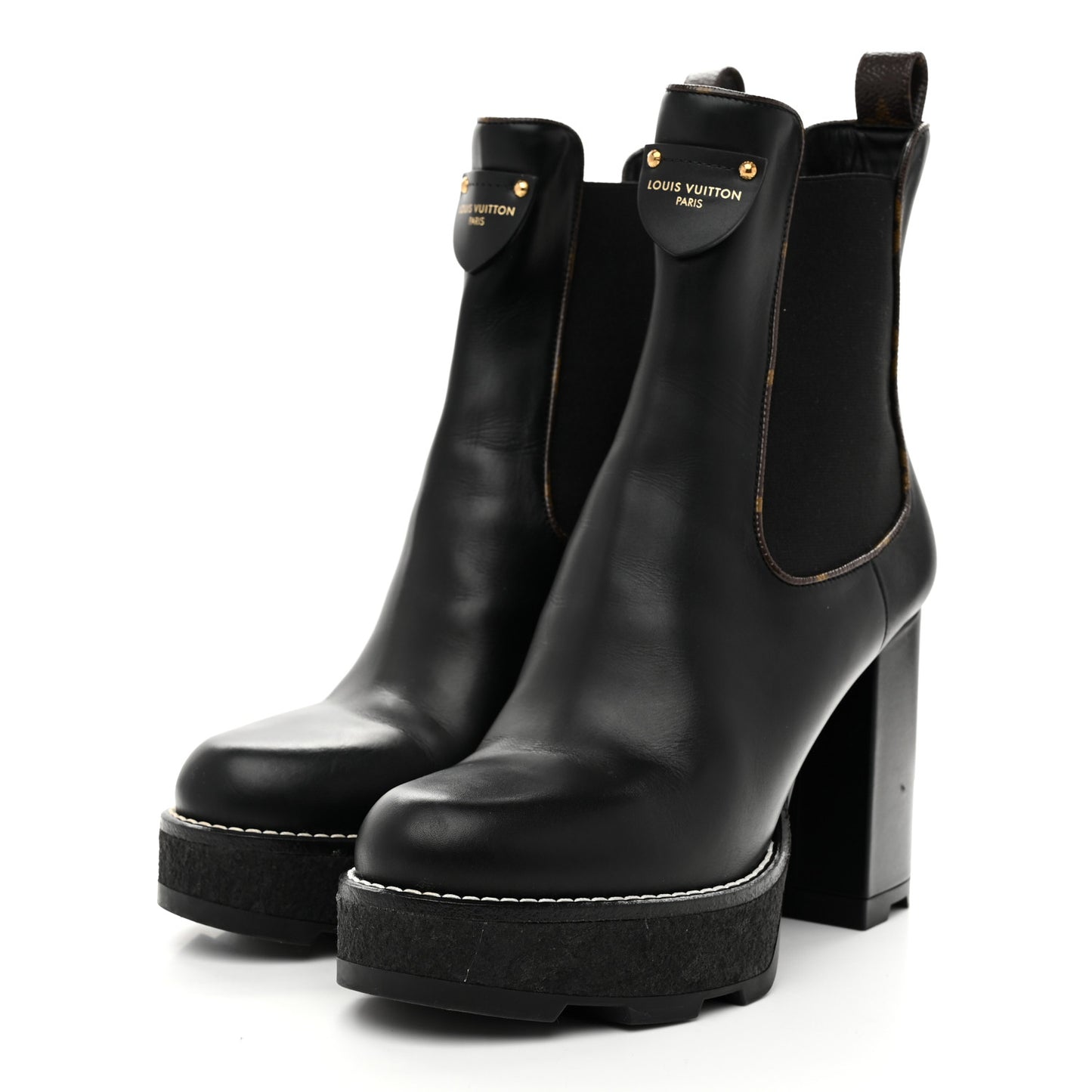 LV BEAUBOURG ANKLE BOOT 39 Black