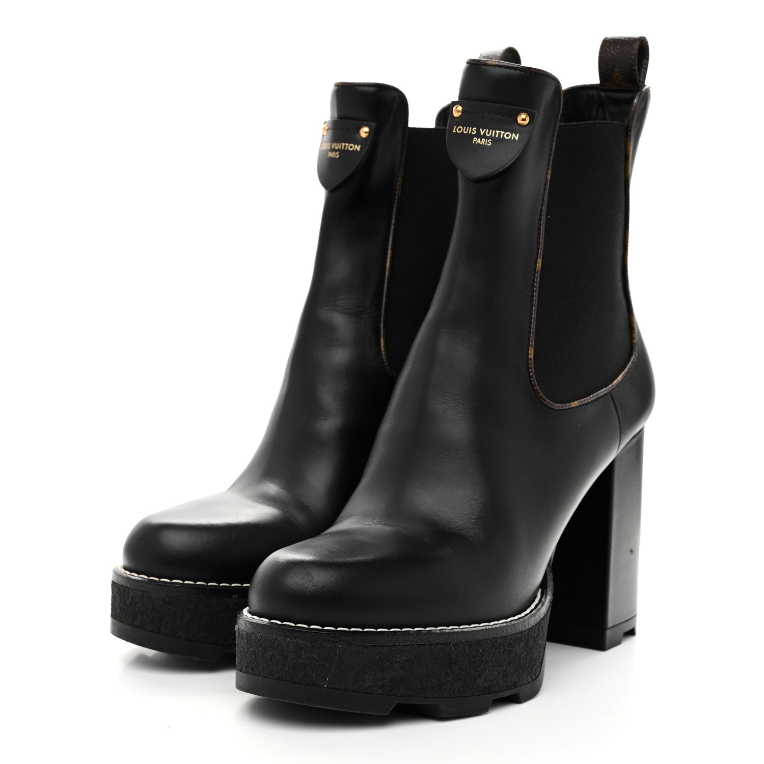 Louis Vuitton LV BEAUBOURG ANKLE BOOT 39 Black 4 of 10
