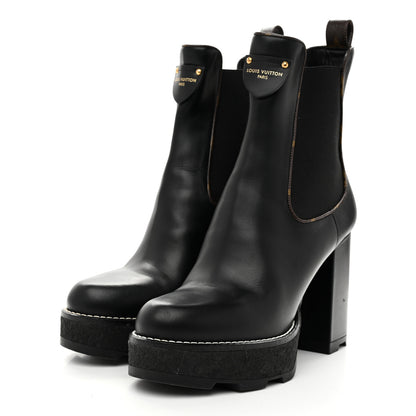Louis Vuitton LV BEAUBOURG ANKLE BOOT 39 Black 4 of 10