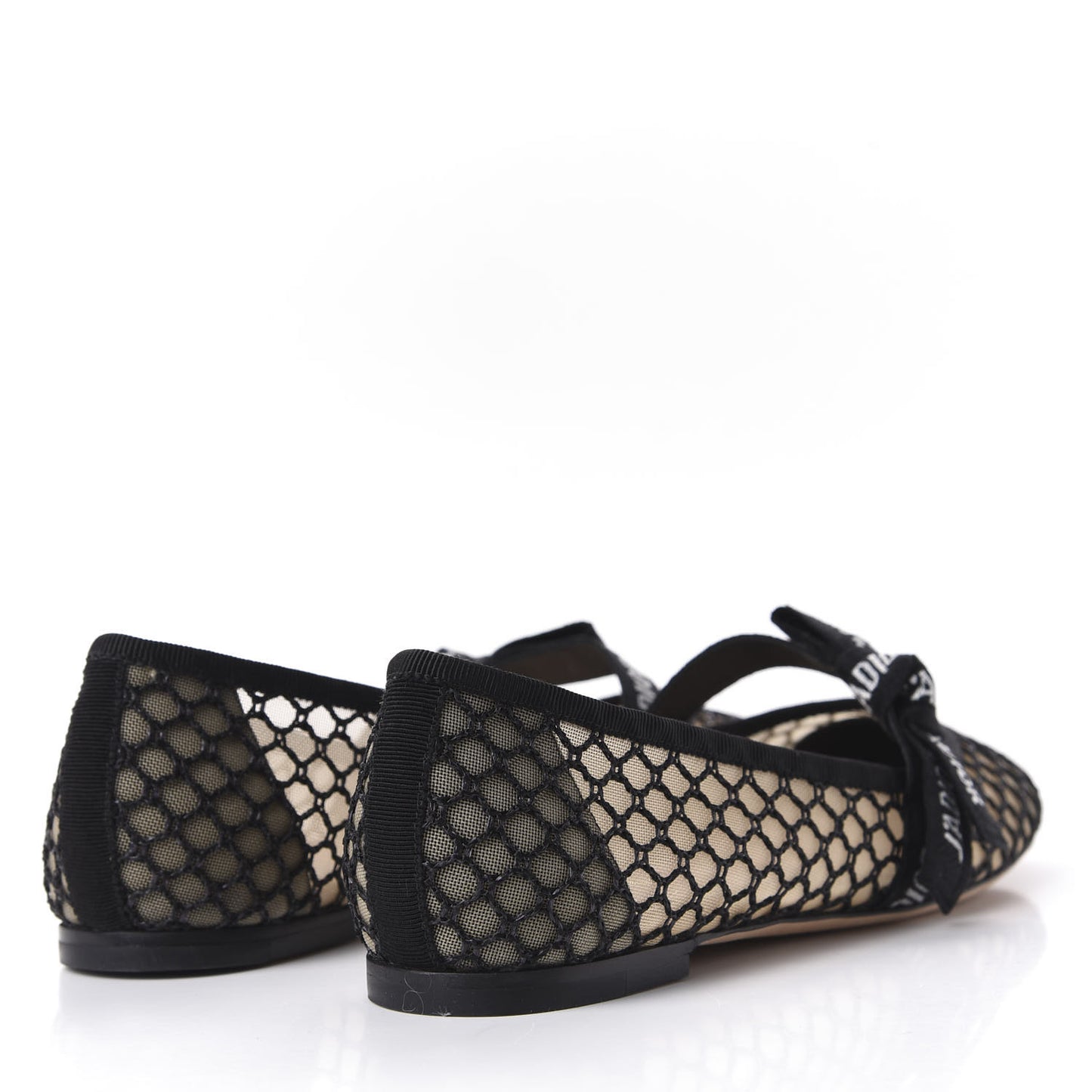Resille Ribbon Miss J'Adior Ballet Flat 37 Black