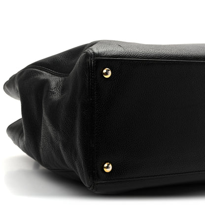 Chanel Calfskin Cerf Executive Shopper Tote Black 9 of 10