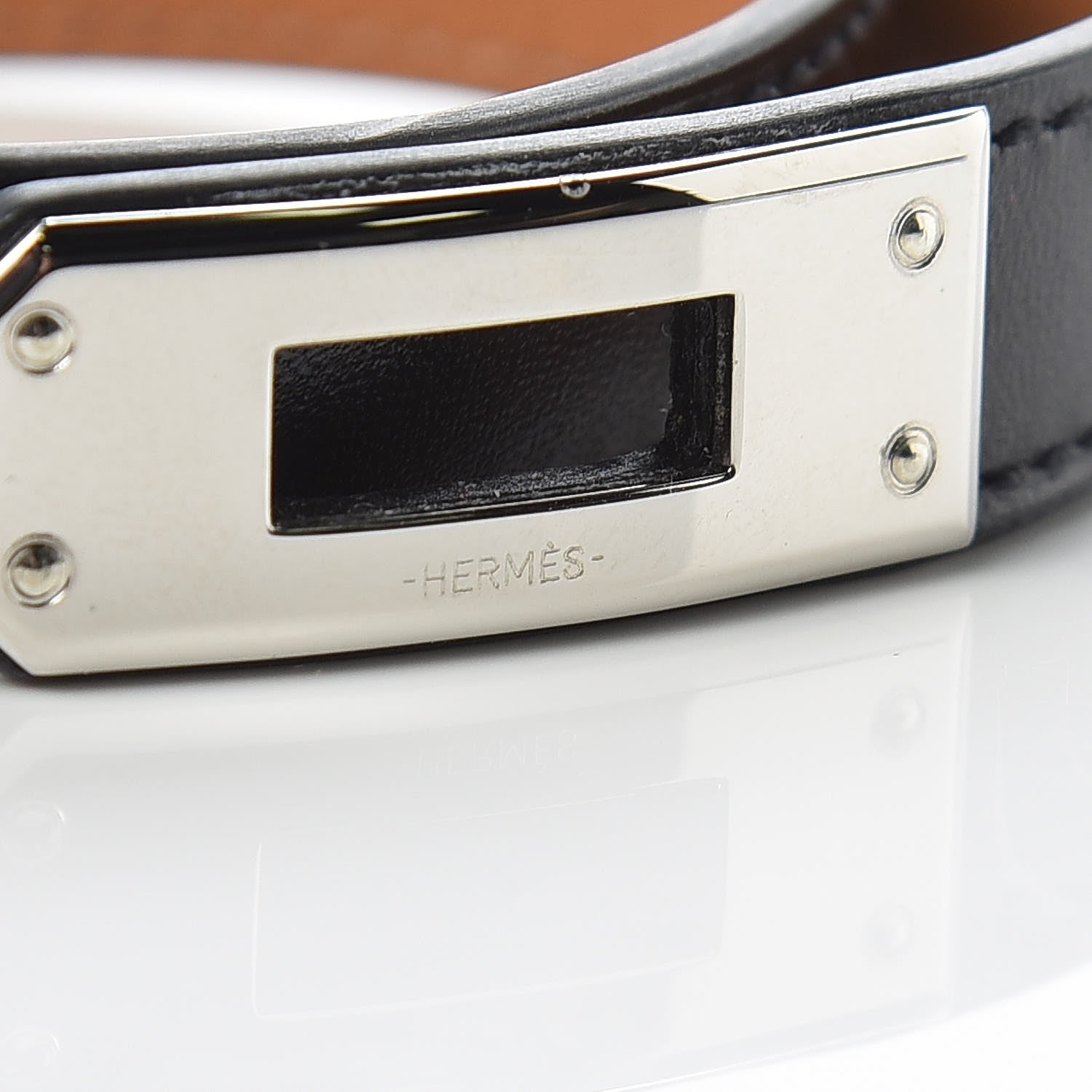Hermes Box Kelly Double Tour Bracelet S Black 7 of 8