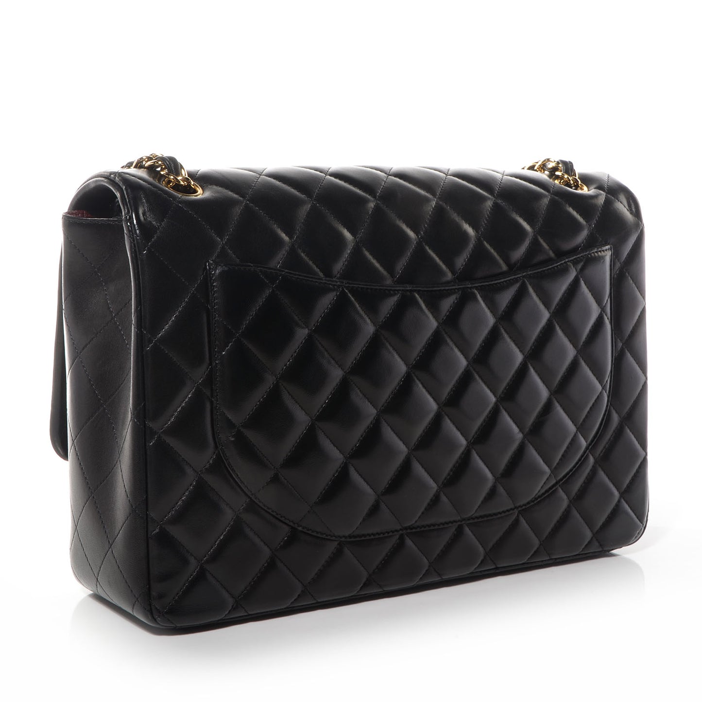 Lambskin Maxi Single Flap Black