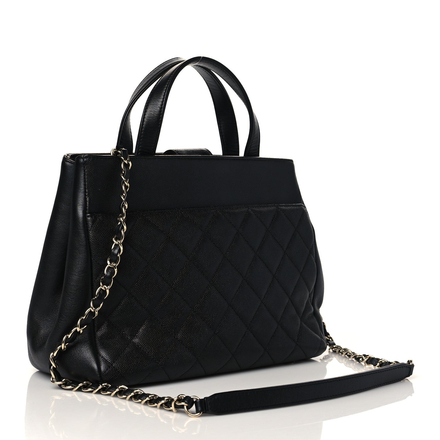 Chanel Caviar Quilted Small Business Affinity Shopping Bag Black 3 of 10