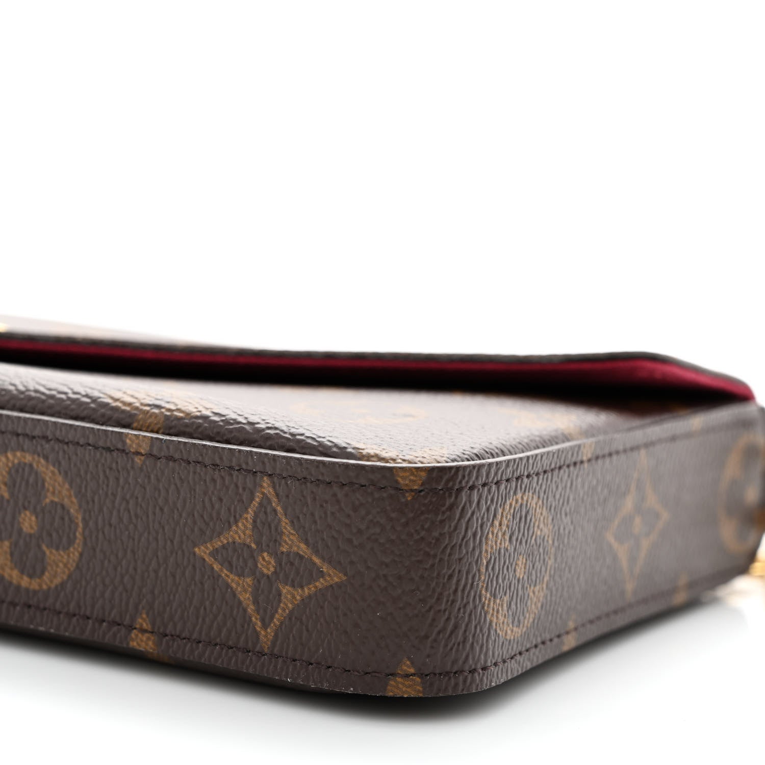 Louis Vuitton Monogram Pochette Felicie Chain Wallet Fuchsia 24 of 29