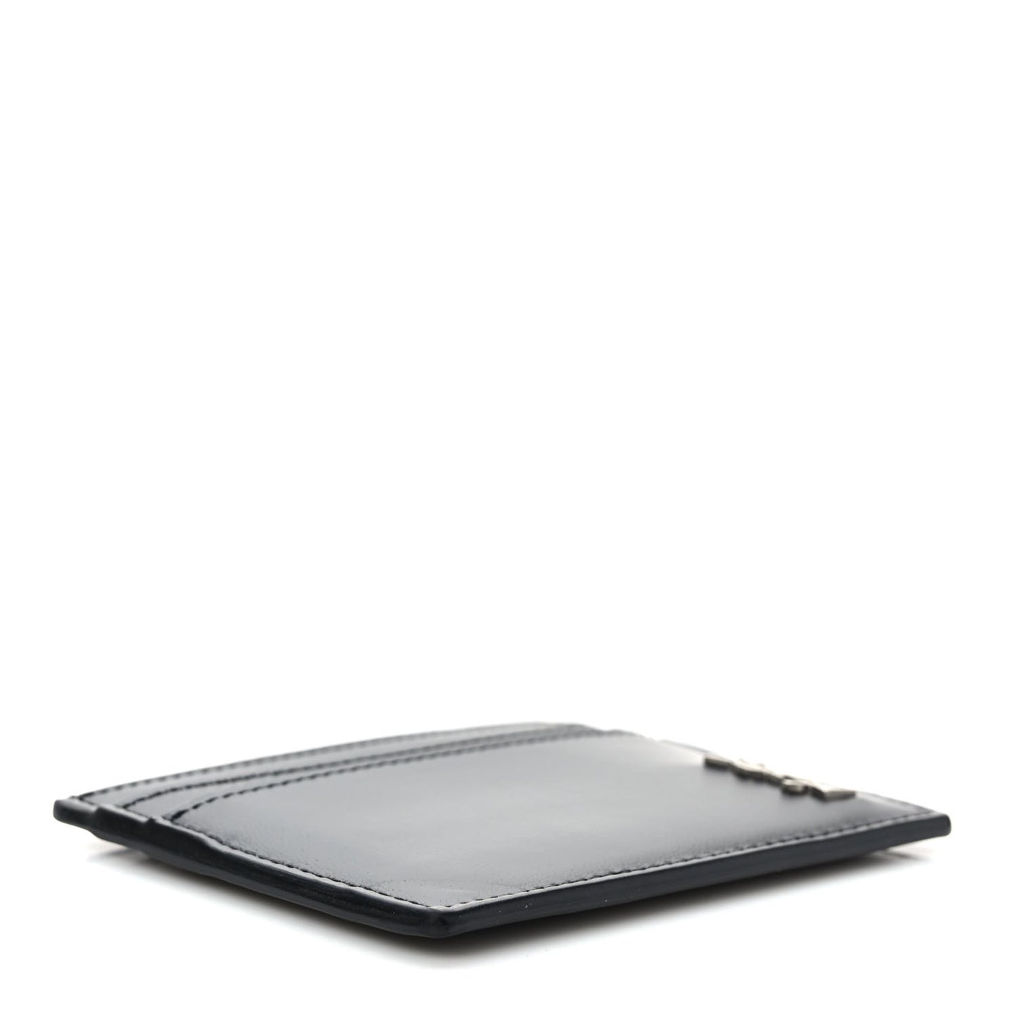 Calfskin Tiny Cassandre Credit Card Case Black