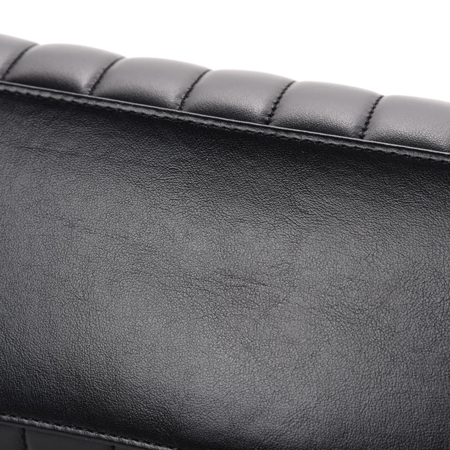Calfskin Y Quilted Monogram Medium Loulou Chain Satchel Black