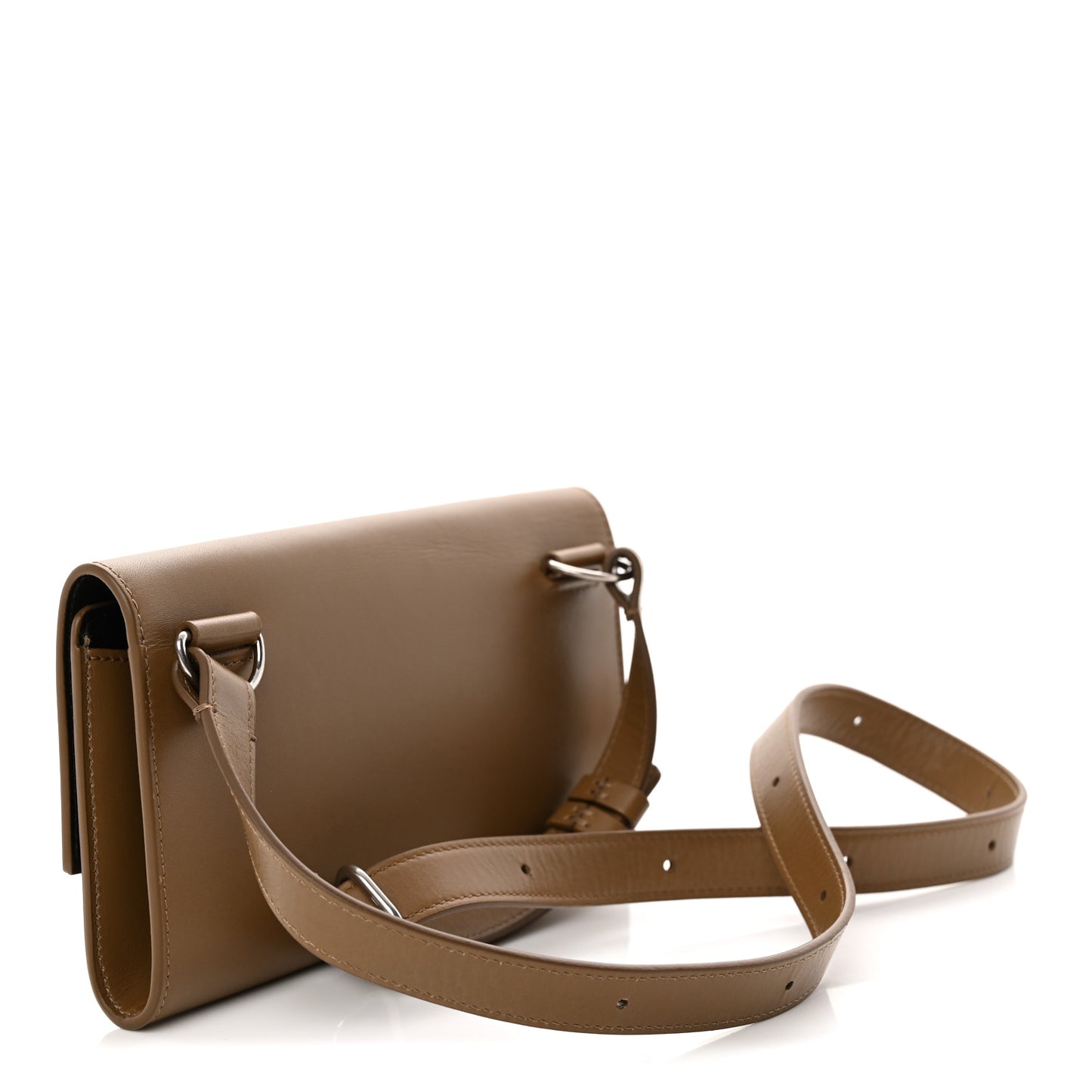 Smooth Calfskin Belt Flap Bag Incense