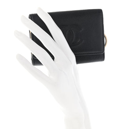 Chanel Goatskin CC 4 Key Holder Black 2 of 12