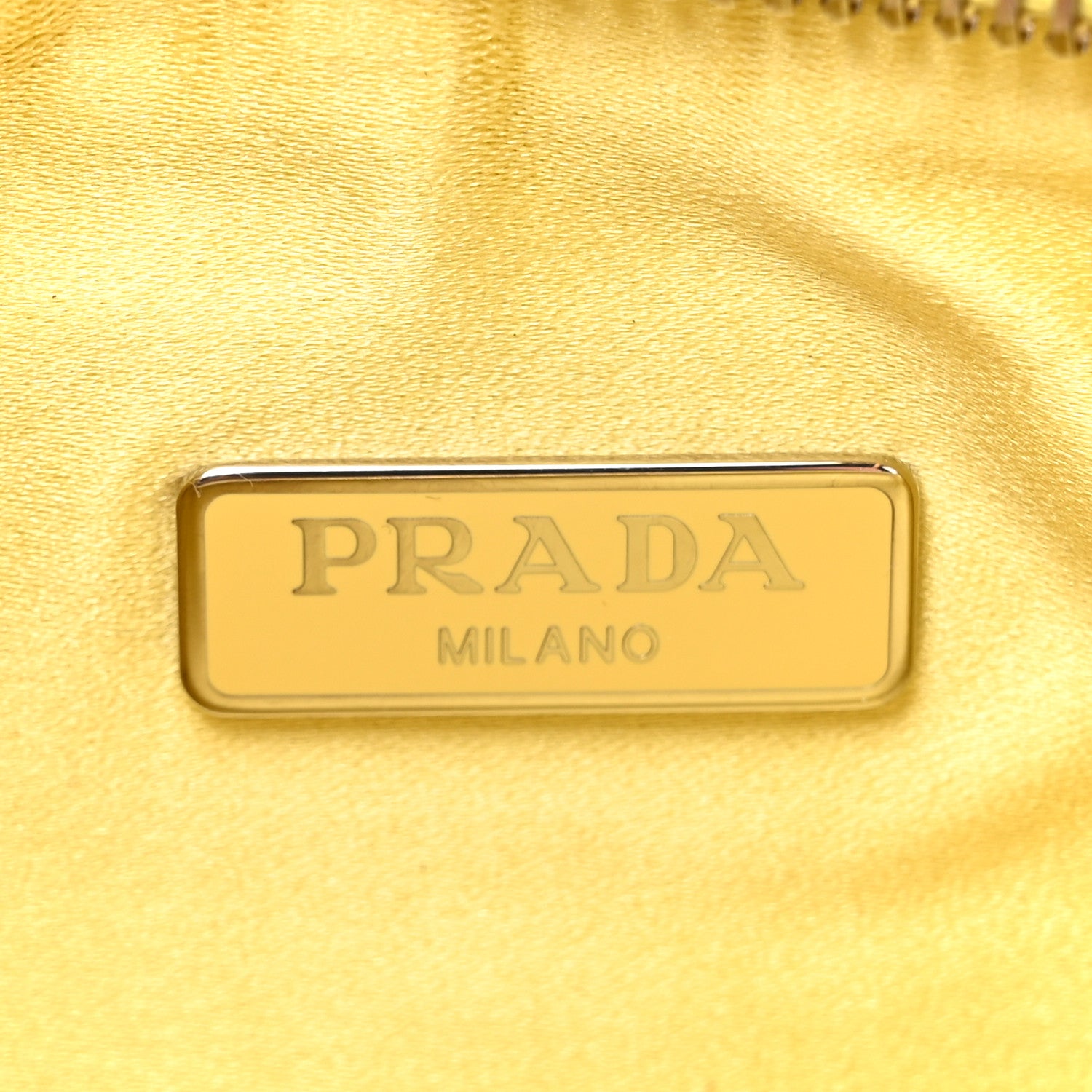 Prada Satin Crystal Re-Edition 2005 Shoulder Bag Ananas 6 of 9