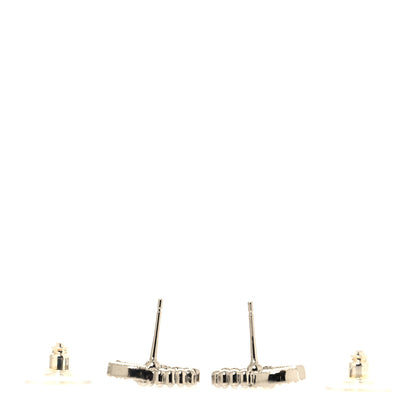 Chanel Crystal Pearl CC Earrings Silver 3 of 5