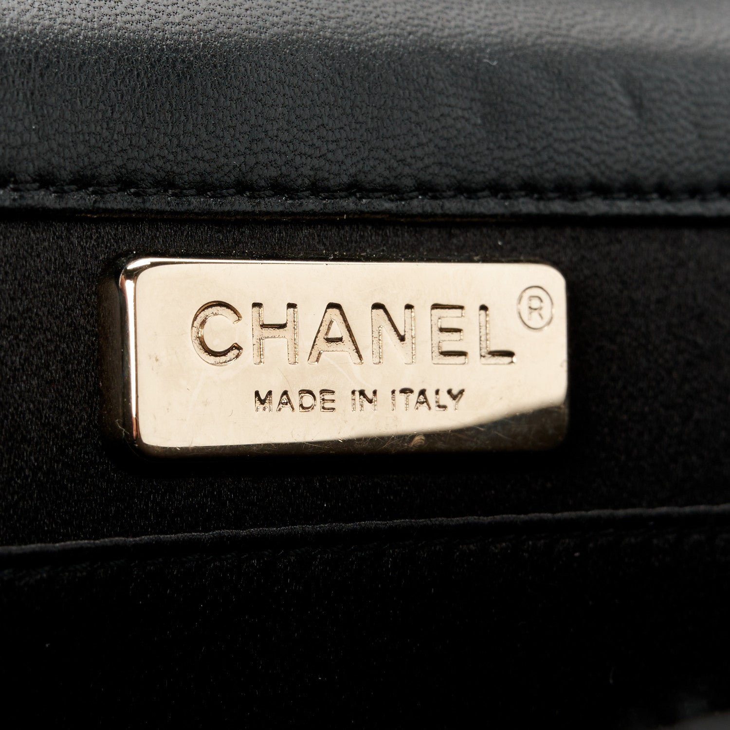 Chanel Lambskin Chocolate Bar Piercing CC Studded Small Chain Flap Bag Black 6 of 10